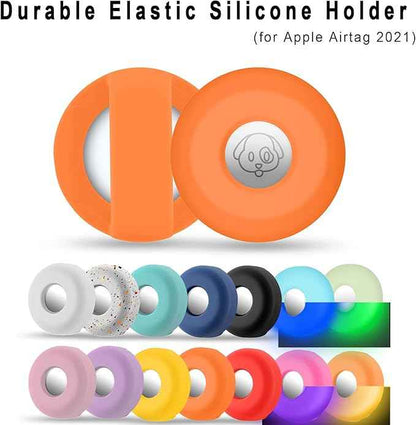 for Airtag Holder for Dog Collar, Cibaabo Silicone Air Tag Case Cover Compatible with Apple Airtags for 0.8-1.2inch Cat Pet Collar Harness Loop