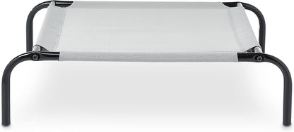 Amazon Basics Cooling Breathable Elevated Dog Bed with Metal Frame for Large Dogs, 51 x 31 x 8 Inch, Grey
