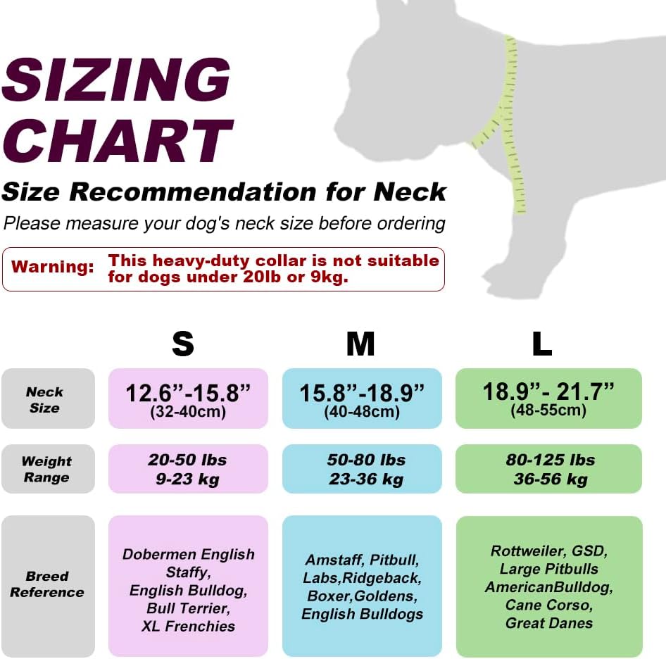 TSPRO Tactical Dog Collar 1.25 Inch Wide Thick Dog Collars with Heavy Duty Metal Buckle, Durable, Strong, Adjustable for Small Dogs (Green S)