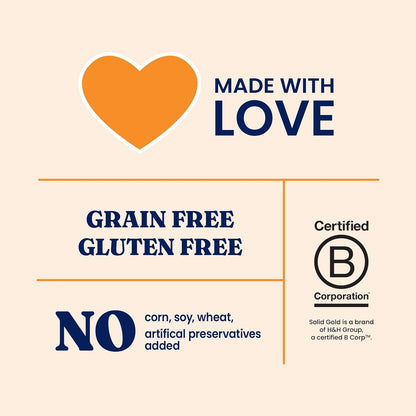 Solid Gold Wet Cat Food Shreds in Gravy - Healthy Canned Cat Food Made w/Real Chicken & Tuna Shreds, Vitamins & Minerals - Grain Free & Gluten Free Canned Meals for Cats & Kittens - 24ct/3oz Can