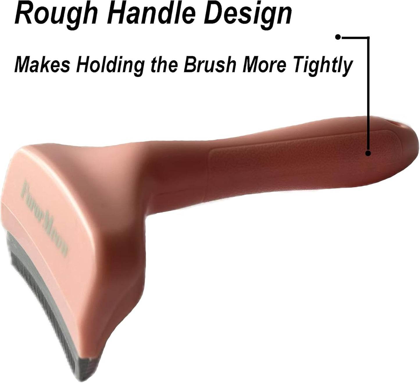 Pet Deshedding Tool with Curve Blade, Cat Grooming Brush, Tight V-shaped Teeth Shedding Comb for Cats and Dogs (Pink, Small)