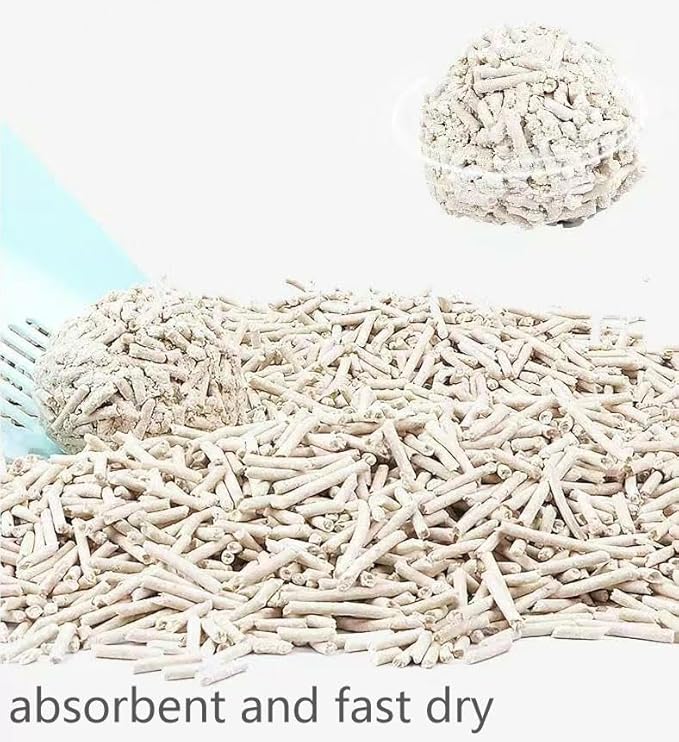 Tofu Cat Litter 5.6LB Fast Clumping, Dust-Free,100% Food Grade Raw Materials, Clumping,Flushable,Ultra Absorbent and Fast Drying,Solubility in Water,Really Dust-Free,Less Scattering (1)