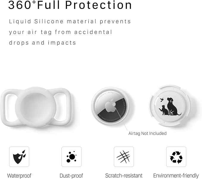 Compatible with Holder Airtag for Dog Collar with Apple Case Waterproof