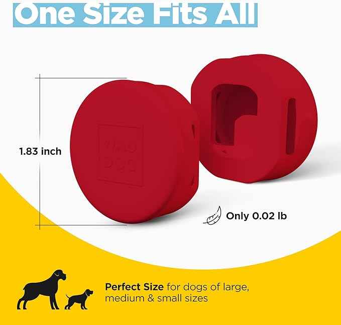 3-Pack Waterproof Airtag Holder Dog Collar - Soft Silicone, Durable, Lightweight, Tear Resistance Holder - Fits Most Collars