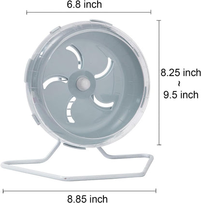 Jeeone Silent Hamster Wheel 7 inch, Hamster Exercise Wheel, Height-Adjustable Hamster Wheel Cage Accessories, Hamster Running Toys Small Animals Exercise Wheels (Blue)