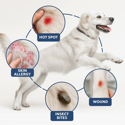 Forticept Clear Butter Dog Hot Spot Treatment Hydro Gel, Heals Dog Wound, Helps with Skin Yeast Infections, Ringworm, Insects Bites, Cuts, Rashes, Skin Allergy, 4 Ounces