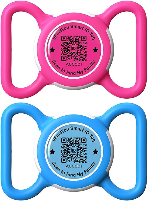 Waterproof AirTag Dog Collar Holder for Apple AirTag QR Code