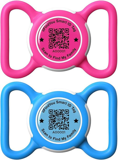 Waterproof AirTag Dog Collar Holder for Apple AirTag QR Code