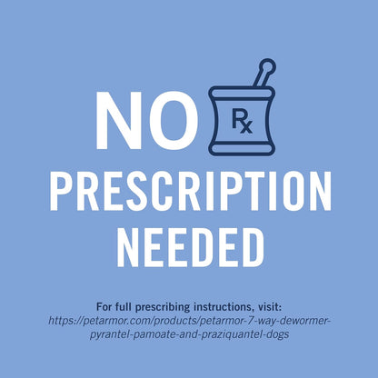 PetArmor 7 Way De-Wormer for Dogs, Oral Treatment for Tapeworm, Roundworm & Hookworm in Large Dogs & Puppies (Over 25 lbs), Worm Remover (Praziquantel & Pyrantel Pamoate), 2 Flavored Chewables