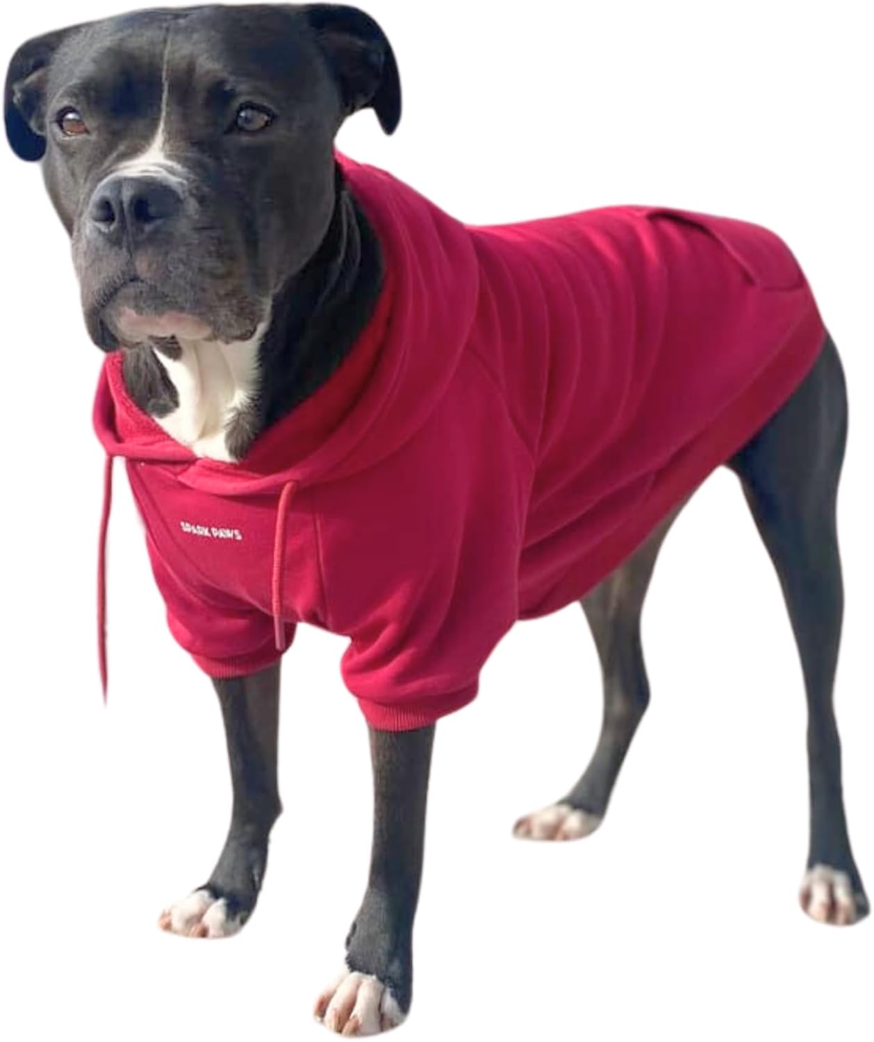 Spark Paws Dog Hoodie – Premium Dog Sweater for Small, Medium, and Large Dogs | Warm Outfits for French Bulldogs, Pitbull, Puppy, Winter Jacket Alternative - Burgundy - 3XL