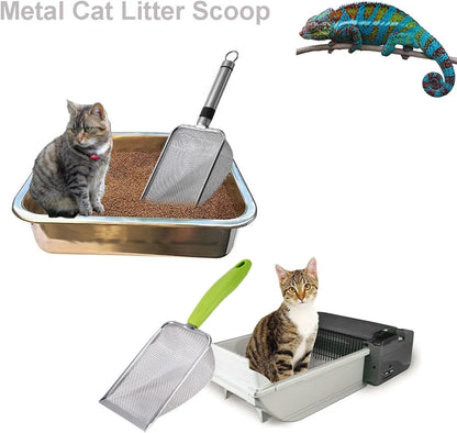 4PCS Reptile Scooper,Litter Cleaner Corner Scoop, Reptile Sand Fine Mesh,Cat Little Scoop, Bearded Dragon Sand Shovel,Pet Poo Shovel Scooper (4PCS Shovels)
