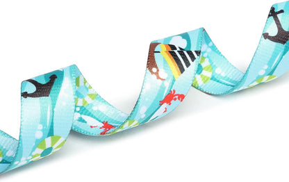 Mercano Adjustable Dog Collar - Special Design Patterns, Soft Nylon Comfortable Durable Pet Collar for Small Medium Large Dogs (S, Sail)