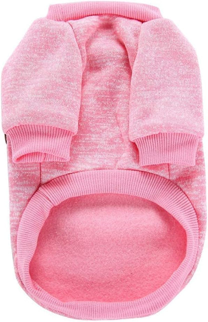 Jecikelon Dog Clothes Dogs Sweater Soft Puppies Clothing Winter Puppy Sweaters Warm Outfit for Dogs Small XXS XS Cat Apparel (X-Large, Pink)