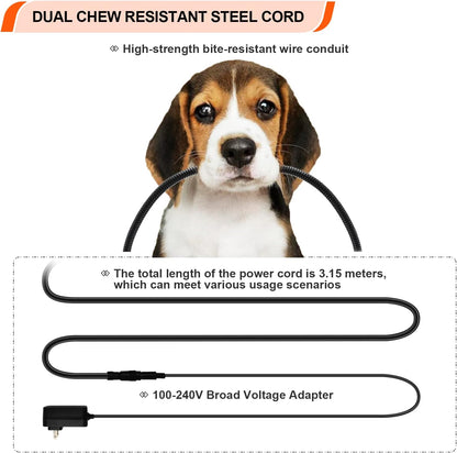 Heated Dog Bed with12V～24V Safe Voltage, Electric Heating Arthritis Orthopedic Dog Bed with Thickened Memory Foam, Heated Pet Bed with Waterproof Cover for Medium Dogs, Large Dogs (Medium)