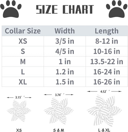 Lionet Paws Thanksgiving Day Dog Collar with Flower, Dogs Flower Collar with Metal Buckle for Dogs, Adjustable Comfortable Dog Collars Girl, L, Neck 16-24 in
