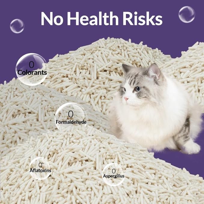 Happy&Polly Tofu Cat Litter - Clumping Flushable Cat Litter, 100% Natural Food-Grade Ingredients, Ultra Absorbent, Dust-Free, Low Tracking, Lightweight and Eco-Friendly Tofu Litter(5.5lb×3 Bag)