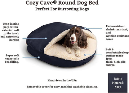 Snoozer Classic Poly-Cotton Cozy Cave Pet Bed, Extra Large, Khaki