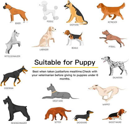 Dog Vitamins and Supplements, Senior & Puppy Multivitamin for Dogs Support with Glucosamine Chondroitin Omega Probiotics - Dog Multivitamins Chewable for Hip & Joint, Skin, Immune - (Chicken 240 Ct)