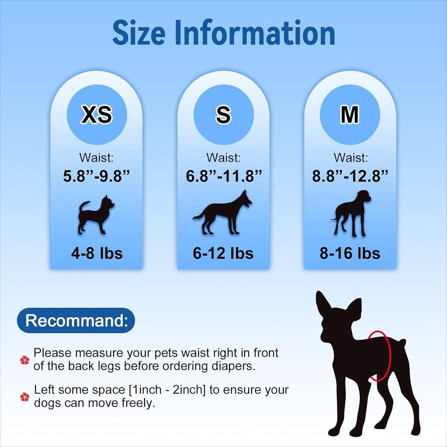 Pet Soft Dog Diapers Female, Disposable Dog Diapers, Cat Diaper for Female Cats, Puppy Diaper 48pcs Medium