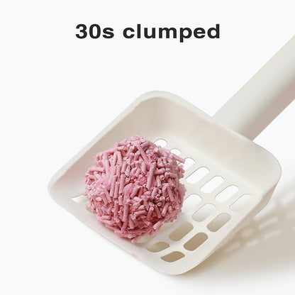 Cat Litter 24LB/4 Packs Dust-Free Clumping Tofu Cat Litter Quickly Absorb Odors Toilet Can Flush Into The Toilet Pure Natural tofu cat Litter (Peach)
