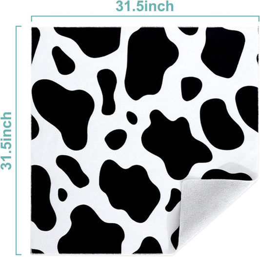 Cat Grooming Wrap for Cutting Nails with Cat Nail Clipper, Self-Adherent Wrap for Ear Cleaning, Anti-Runaway/Scratch, Cat Swaddle Wrap for Calming, Cow White