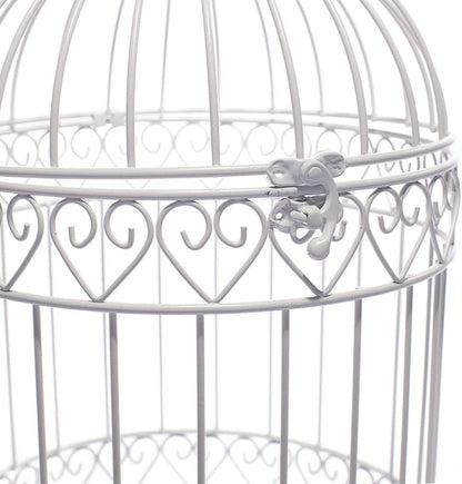 Anderson's Decorative Ivory Wire Birdcage Wedding Centerpiece, Table Décor, Hanging Decorations, Reusable