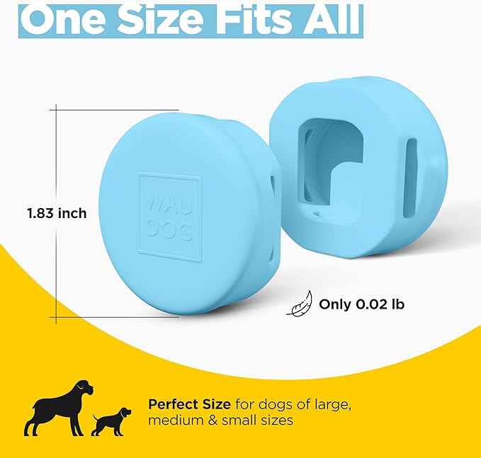 3-Pack Waterproof Airtag Holder Dog Collar - Soft Silicone, Durable, Lightweight, Tear Resistance Holder - Fits Most Collars