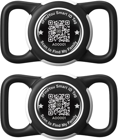 Waterproof AirTag Dog Collar Holder for Apple AirTag QR Code