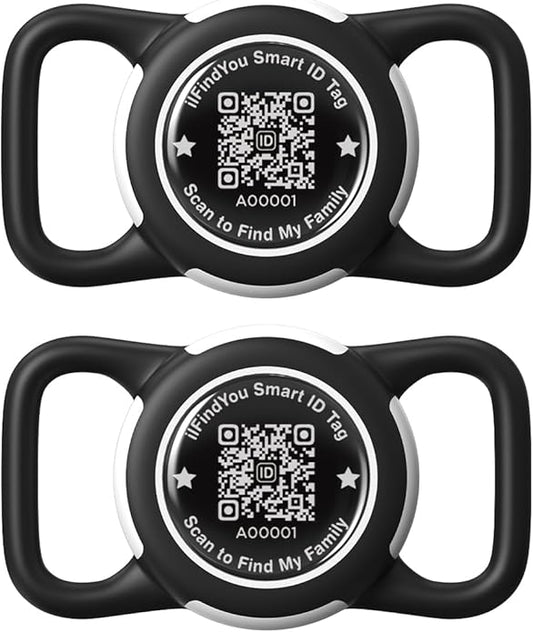 Waterproof AirTag Dog Collar Holder for Apple AirTag QR Code