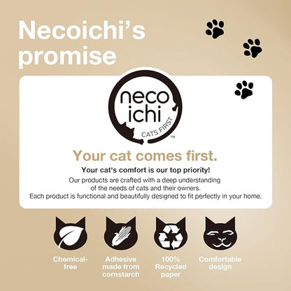 Necoichi Cat Scratcher Bowl for Indoor Cats - Cat Scratching Lounger with Reversible Usability and Extra Comfort for Lounge, Cardboard Bed Couch / (XL, Oak)