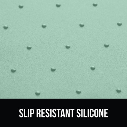 GORILLA GRIP 100% Waterproof Raised Edge BPA Free Silicone Pet Feeding Mat, Dog Cat Food Mats Contain Spills Protects Floors, Placemats for Cats and Dogs Water Bowl, Pets Accessories 18.5x11.5 Mint