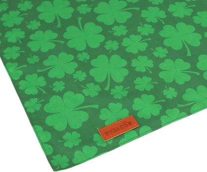 PTDECOR St. Patrick's Day Dog Bandana, Reversible Dog Scarf, Multi Size Offered, Green Shamrock Pet Bandanas for Medium Large Dogs Pets (St. Patrick's Day, Large)