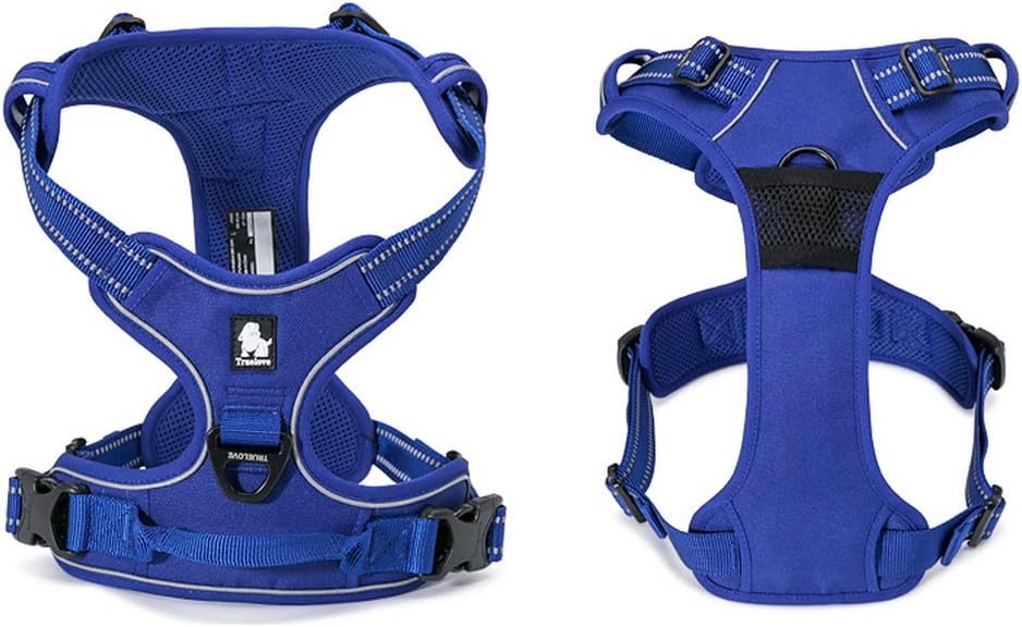 TRUE LOVE Adjustable No-Pull Dog Harness Reflective Pup Vest Harnesses Comfortable Control Brilliant Colors Truelove TLH5651(Royal Blue,XS)