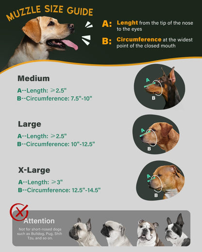 Dog Muzzle, Leather Basket Soft Muzzles Medium Large Breeds, Pitbull Dog Muzzle Amstaff Staffordshire Terrier, German Shepherd Dalmatian Doberman Adjustable (XL)