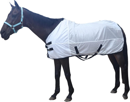Comfy Mesh Horse Fly Sheet Equine Summer Sheets Stand Neck White 81