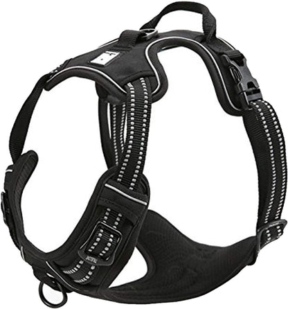 TRUE LOVE Truelove Adjustable No-Pull Dog Harness Reflective Pup Vest Harnesses Comfortable Control Brilliant Colors TLH5651(Black,S)