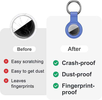 Case for AirTag 2nd Gen (2026) & 1st Gen, Silicone Holder Keychain Key Ring, Protective Cover for Apple for Air Tags, GPS Finder Accessories for Bags, Pets, Kids, Luggage, Sky Blue