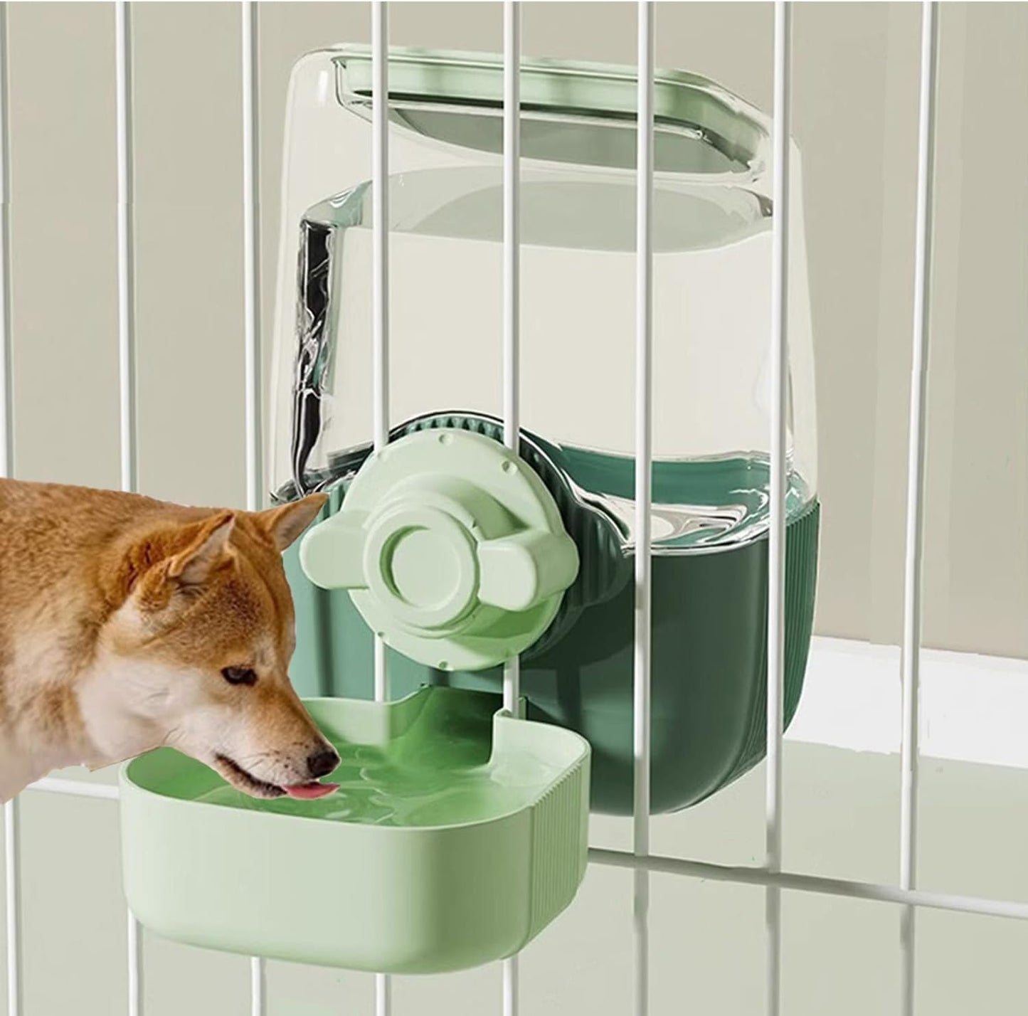 Pet Hanging Automatic Feeders Drinking Bowls，Gravity Rabbit Feeder and Water Set，Cage Cat Food Bowl Feeding Station for Puppy Kitten Chinchilla Hedgehog Guinea Pig Ferret (Pink Blue-Water)