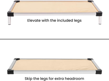 K9 Ballistics Chew Proof Armored Padded Dog Crate Bed, Virtually Indestructible, Legs Included (Sandstone, Small (29" L x 18" W x 4.5" H))