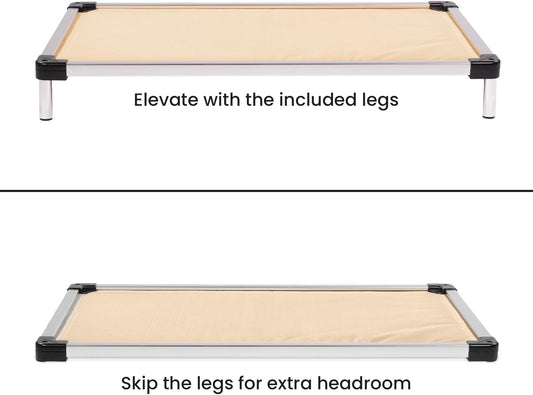 K9 Ballistics Chew Proof Armored Padded Dog Crate Bed, Virtually Indestructible, Legs Included (Sandstone, Medium (35" L x 22" W x 4.5" H))