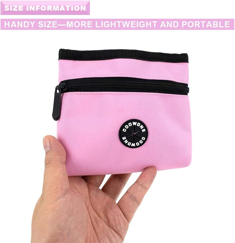 COOWONE Dog Treat Pouch with Pet Training Clicker, Detachable Dog Puppy Training Treat Bag, 900D Oxford Cloth Magnetic Closure Small Dog Walking Bag for Travel or Outdoor Use