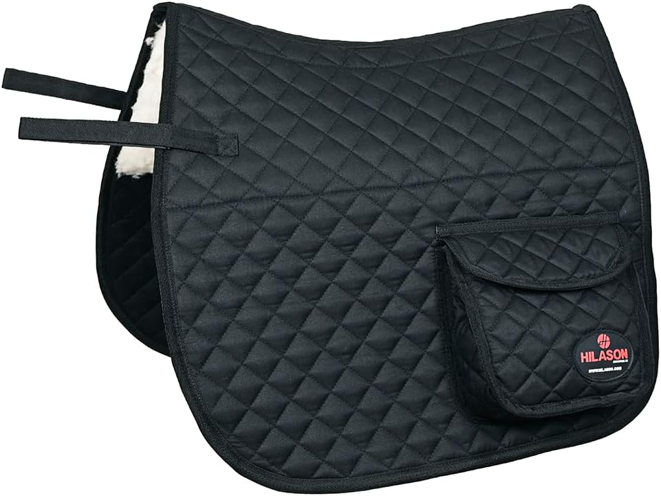 HILASON Western Horse Luxury Quilted Saddle Pads with Pockets | Pad