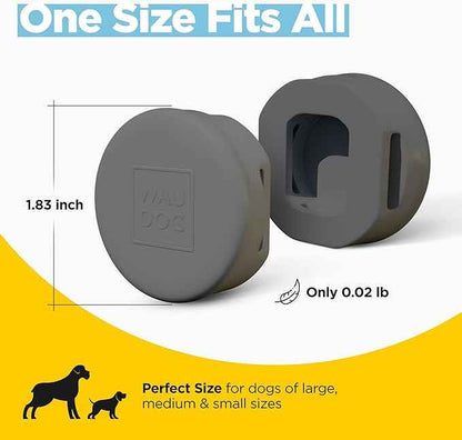 3-Pack Waterproof Airtag Holder Dog Collar - Soft Silicone, Durable, Lightweight, Tear Resistance Holder - Fits Most Collars