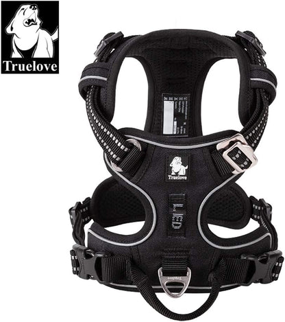 TRUE LOVE Dog Harness No Pull Nylon Reflective Pet Harness Adjustable Comfortable Control Step-in Brilliant Colors Truelove TLH56512