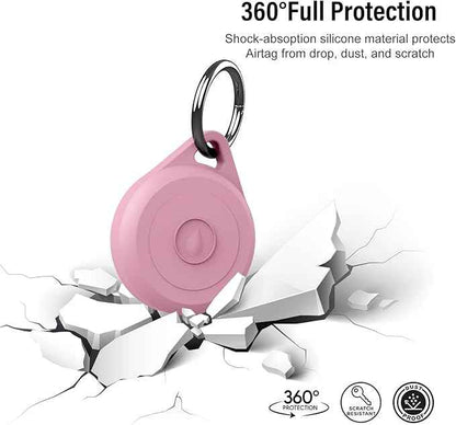 for Air tag Keychain Holder Case for Apple Air tag, 2 Pack of IPX8 Waterproof, Fully Shockproof, Anti Scratch for Air tag Holder Case for Key, Kid, Bag, Luggage, Pets Collar