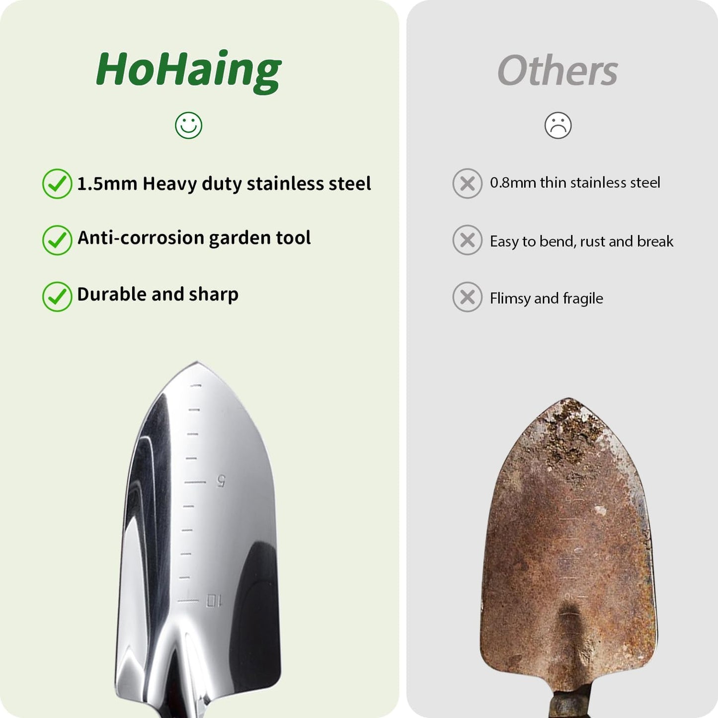 Garden Tool Set, 3 Pieces Gardening Kit with Garden Plant Twist Tie and Plastic Plant Tag, Stainless Steel Heavy Duty Garden Tools with Wooden Handle, Gardening Gifts for Women