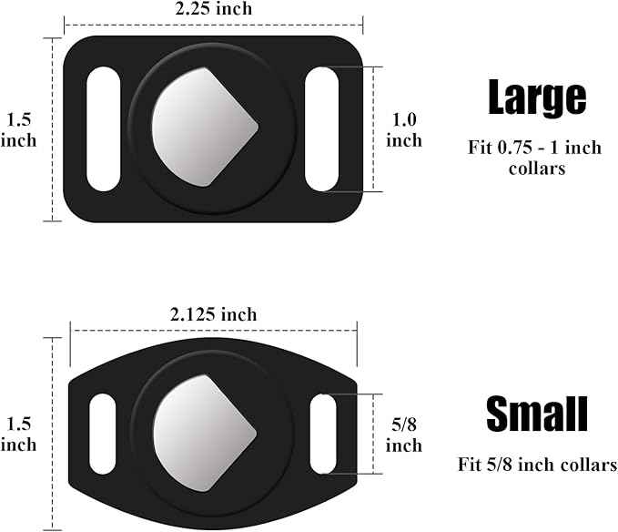 Personalized Engraved Compatible with Airtag Pet Collar Holder,Slide On Compatible with Airtag Case,Adjustable Dog Collar Pet ID Tag,Custom Name Phone for S, M, Large Dogs and Cats (Large Red)