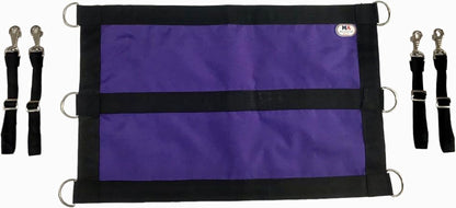 Majestic Ally 1200D 29"x19" Horse Stall Guard with Replaceable and Adjustable Length Straps and Replaceable Hardware (Purple Black)