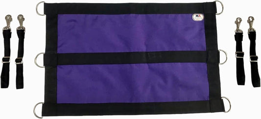 Majestic Ally 1200D 29"x19" Horse Stall Guard with Replaceable and Adjustable Length Straps and Replaceable Hardware (Purple Black)