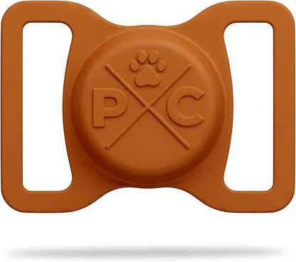 Pup Culture AirTag Dog Collar Holder, Extra-Durable, Lightweight, and Protective AirTag Case for Dog Collar - Track Your Pet Using an Apple AirTag - Dog Collar AirTag Holder- Orange 1.5 Inch Collar